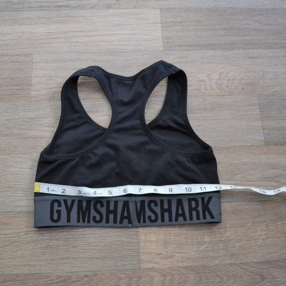 Gymshark Fit Seamless Logo Black Sports Bra Size Small - Picture 3 of 3